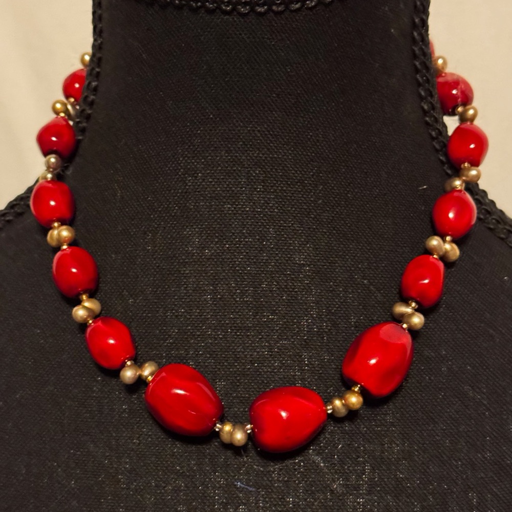 Red Beaded Necklace